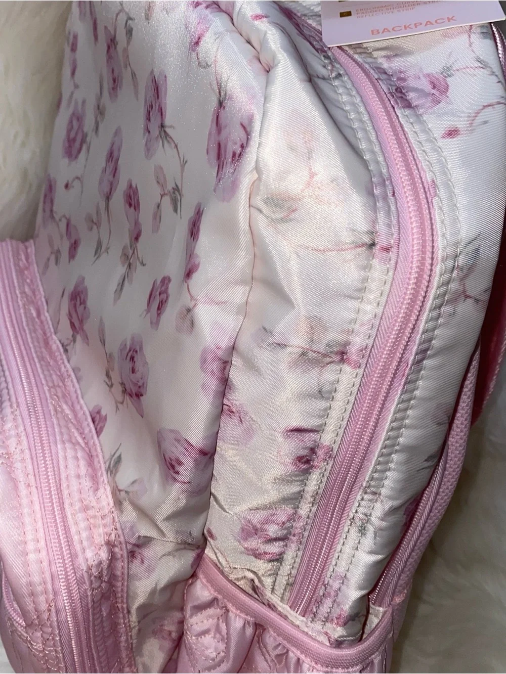 LoveShackFancy x Target - Yoobi Ribbon Rosa Backpack Sterling Dusk New